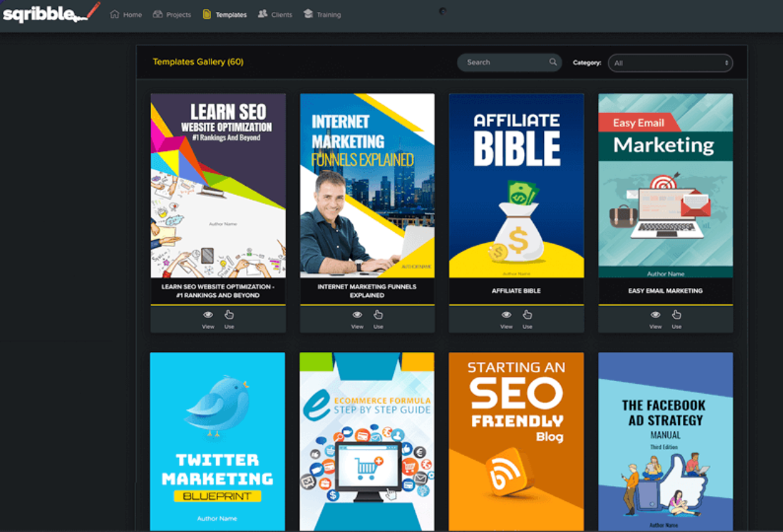How to create a sqribble ebook. Market pages